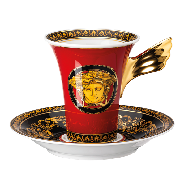 Medusa kaffekopp med skål 18 cl fra Versace
