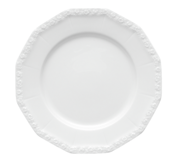 Maria Hvit tallerken flat 25 cm fra Rosenthal