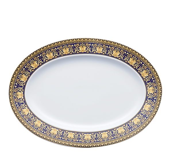 Medusa Blå ovalfat 40 cm fra Versace