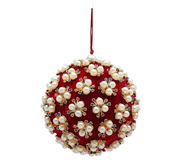 Julekule Elizabeth ø10 cm rød EDG Enzo de Gasperi