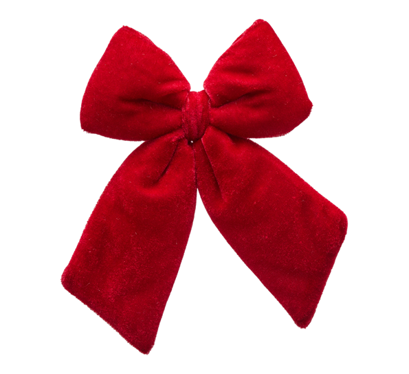 Juletrepynt sløyfe fløyel 20 cm burgunder EDG Enzo de Gasperi