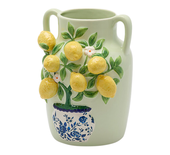 Vase med sitrontre amfora 26 cm EDG Enzo de Gasperi