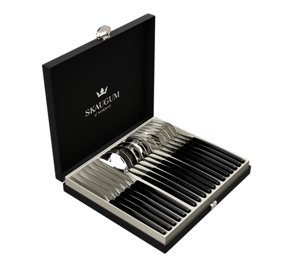 Skaugum Sort bestikksett 18 deler fra Skaugum Bestikk