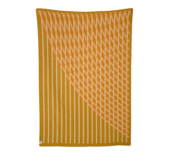 Bislett pledd Peach & pistachio 200x135 cm fra Røros Tweed