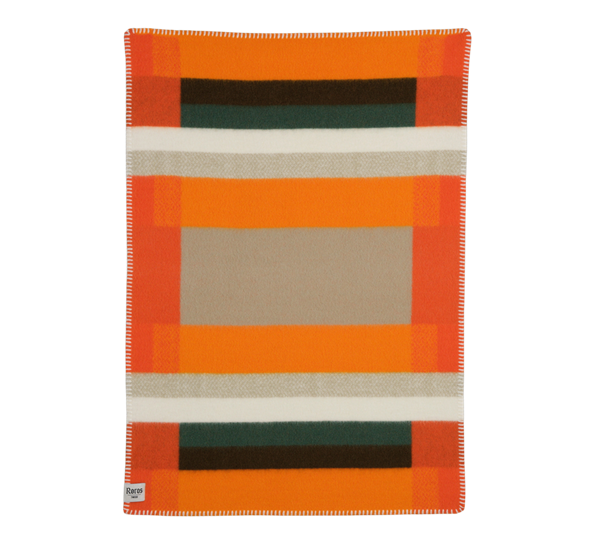 Mikkel babypledd oransje 67x100 cm fra Røros Tweed