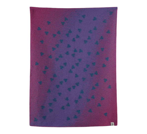 Melvin halvpledd lilla rosa 100x130 cm fra Røros Tweed