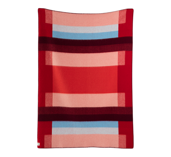 Mikkel pledd rød 135x200 cm fra Røros Tweed