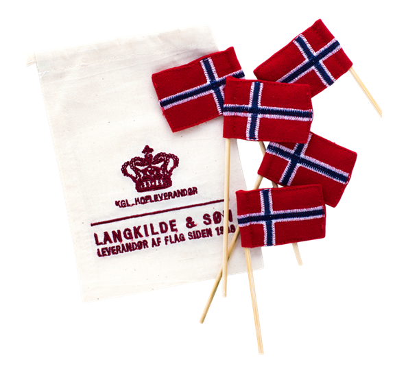 Bløtkakeflagg 5 stk fra Langkilde & Søn