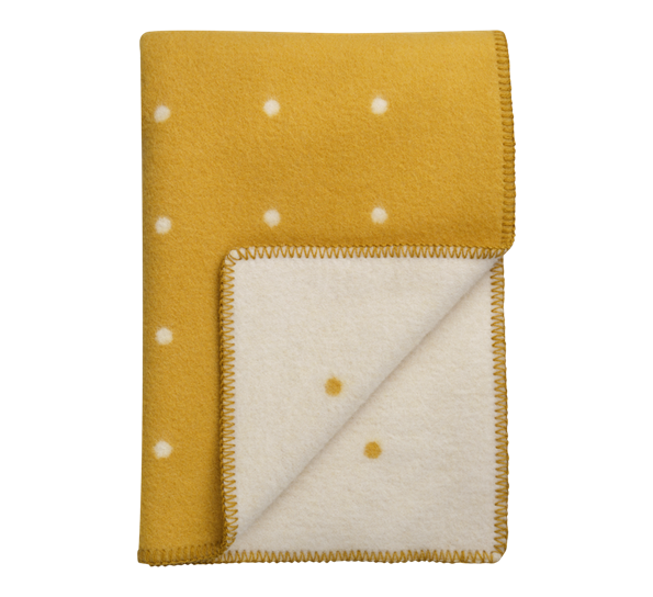 Pastille pledd sun yellow 135x200 cm fra Røros Tweed