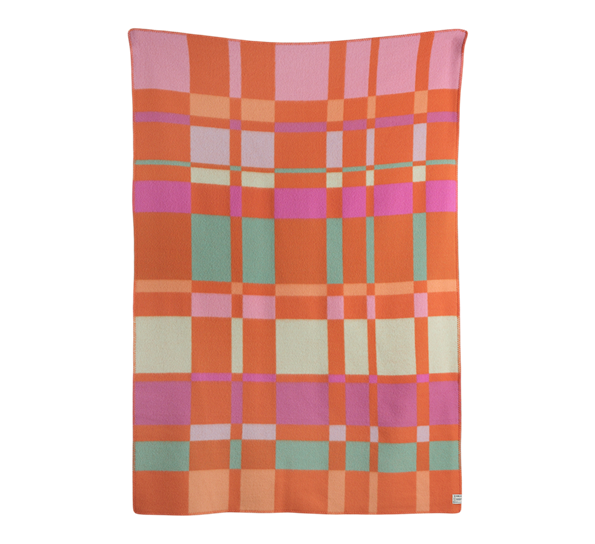 City pledd oransje 135x200 cm fra Røros Tweed