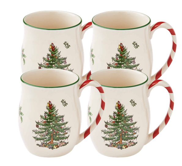 Christmas Tree krus 0,4l 4-pk fra Spode