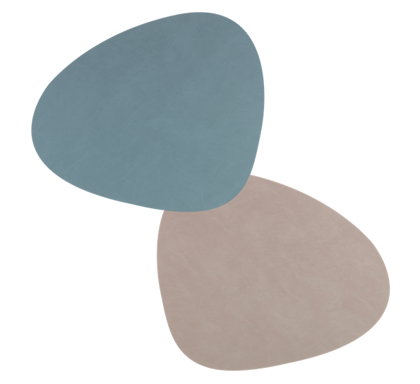 Curve Nupo double spisebrikke 37x44 cm lyseblå lysegrå Lind DNA