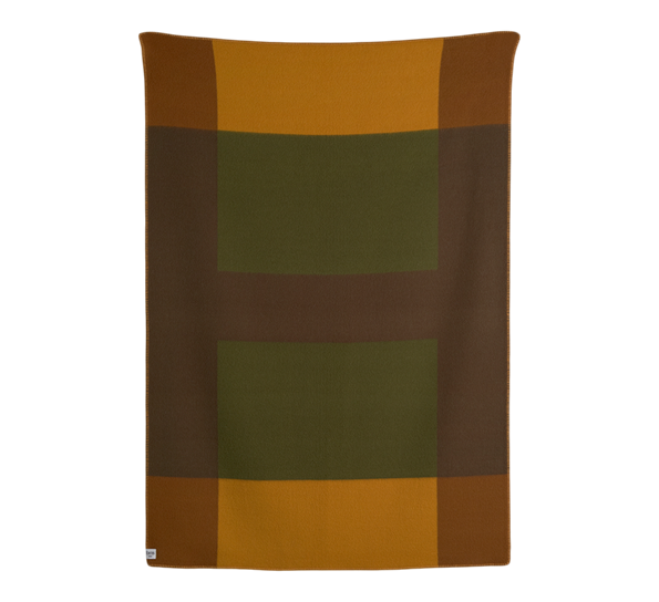 Syndin pledd grønt og brunt 135x200 cm fra Røros Tweed