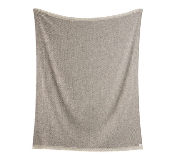 Una pledd 150x200 cm grå 150x200 cm fra Røros Tweed