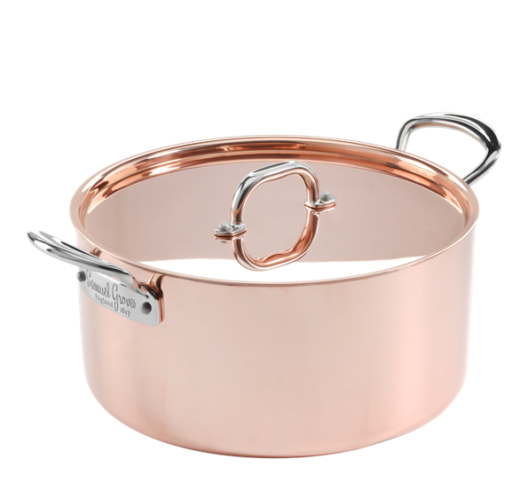 Copper Induction gryte med lokk 3l kobber Samuel Groves