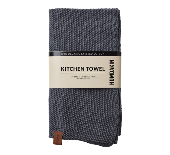 Knitted Kitchen kjøkkenhåndkle 45x70cm dark ash fra Humdakin