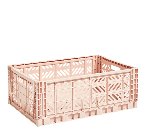 Colour Crate L soft pink oppbevaringskasse fra HAY