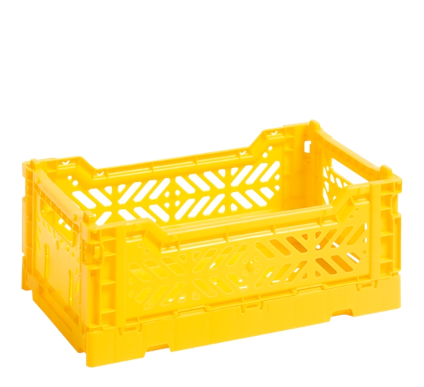 Colour Crate S gul oppbevaringskasse fra HAY