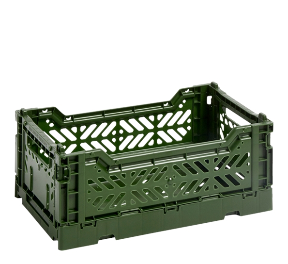 Colour Crate S khaki oppbevaringskasse fra HAY