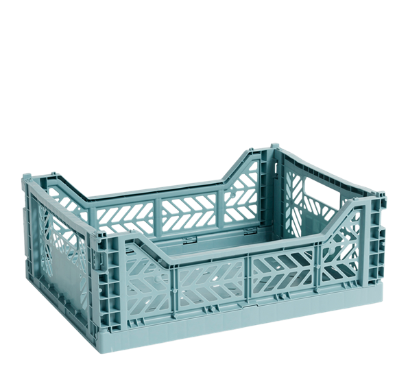 Colour Crate M teal oppbevaringskasse fra HAY