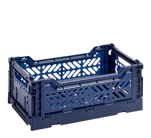 Colour Crate S marineblå oppbevaringskasse fra HAY