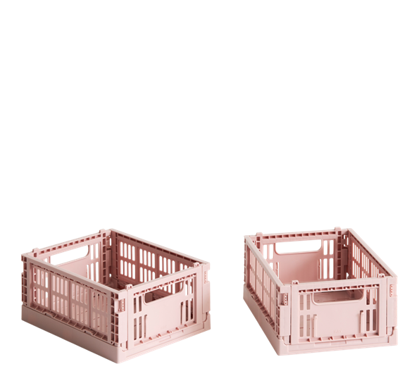 <p>Colour Crate mini 2-pk blush oppbevaringskasse fra HAY</p>
