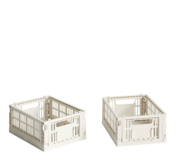 Colour Crate mini 2-pk offwhite oppbevaringskasse fra HAY