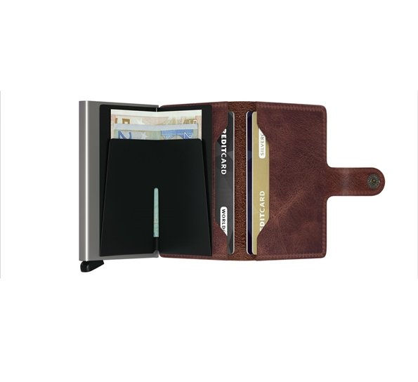 Secrid Miniwallet lommebok brun vintage