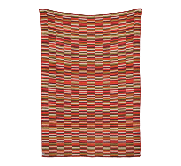 Ida pledd red shades 135x200 cm fra Røros Tweed