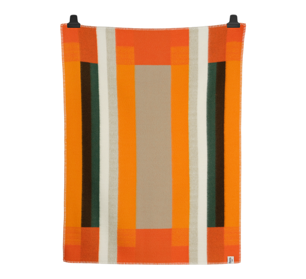 Mikkel pledd oransje 135x200 cm fra Røros Tweed