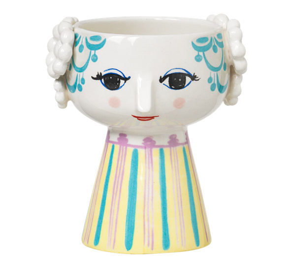 Eva lysestake lys blå h9,5 cm fra Bjørn Wiinblad