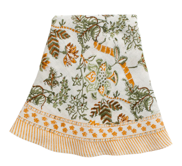 Floral linduk oker Ø180cm fra Chamois