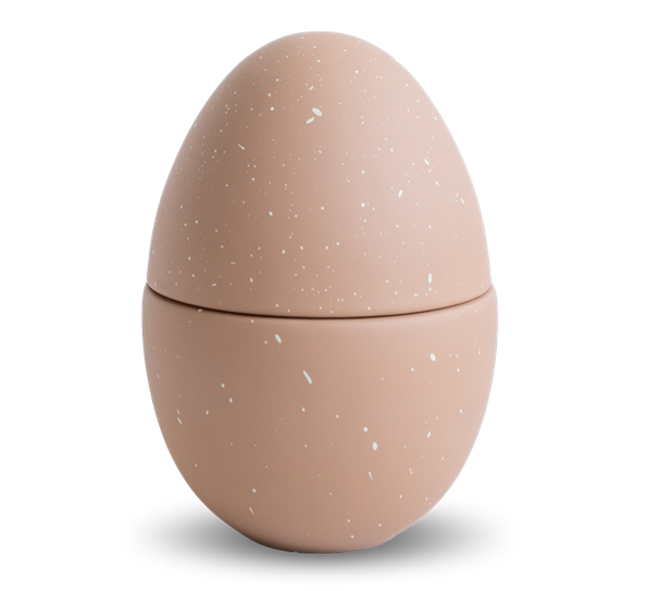 Bonbonniere påskeegg 14 cm cafe au lait shell fra Cooee Design