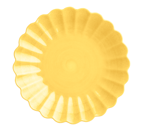 Oyster asjett 20 cm gul fra Mateus