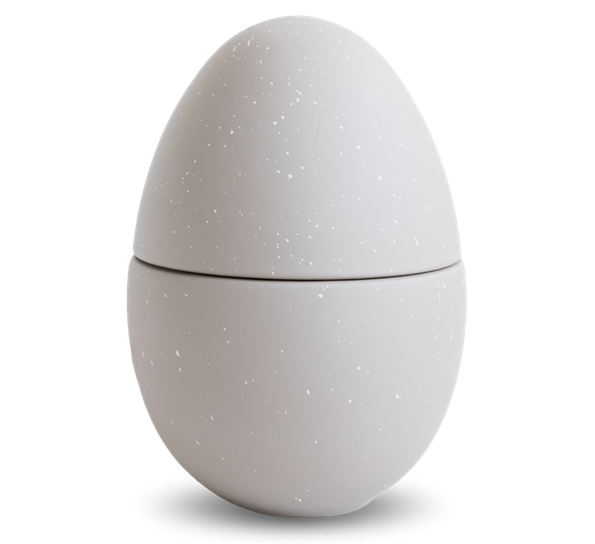 Bonbonniere påskeegg 18 cm sand shell fra Cooee Design