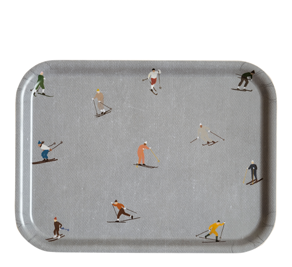 Skiers brett 27x20 cm grått fra Fine Little Day