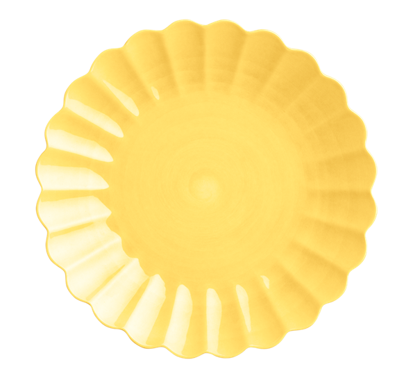 Oyster tallerken 28 cm gul fra Mateus