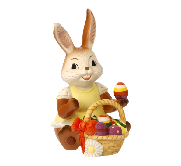 Påskekanin Colourful Easter Basket 14 cm fra Goebel
