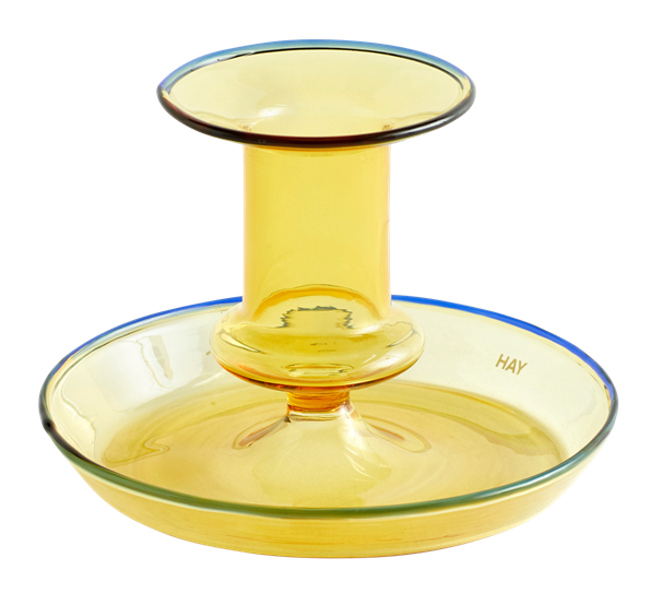 Flare lysestake glass gul fra HAY