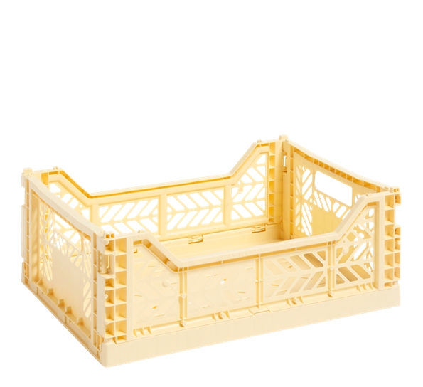 Colour Crate 26,5x34,5x14 cm lys gul oppbevaringskasse fra HAY