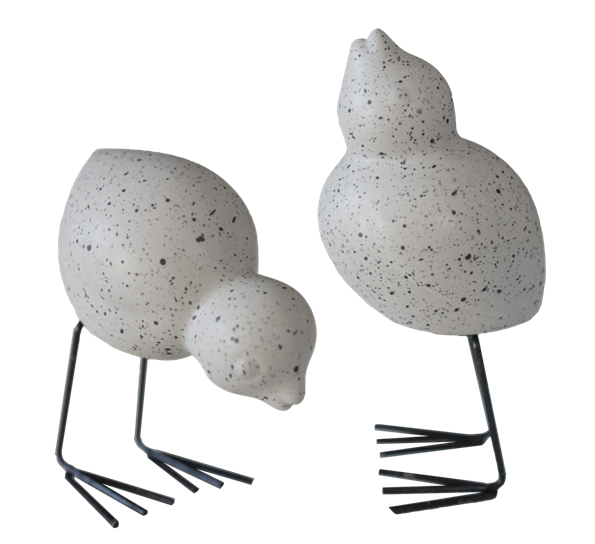 Swedish birds fugler 2-pk mole dot 5 x 5cm h8cm fra DBKD