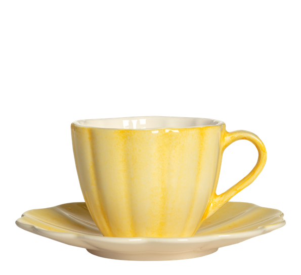 Oyster kopp med skål 25 cl gul fra Mateus