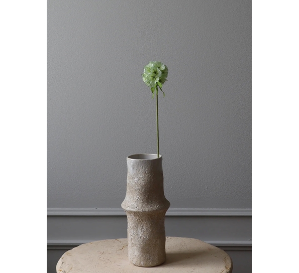 Kunstig blomst Scabiosa Seed Pod lysegrønn Botané
