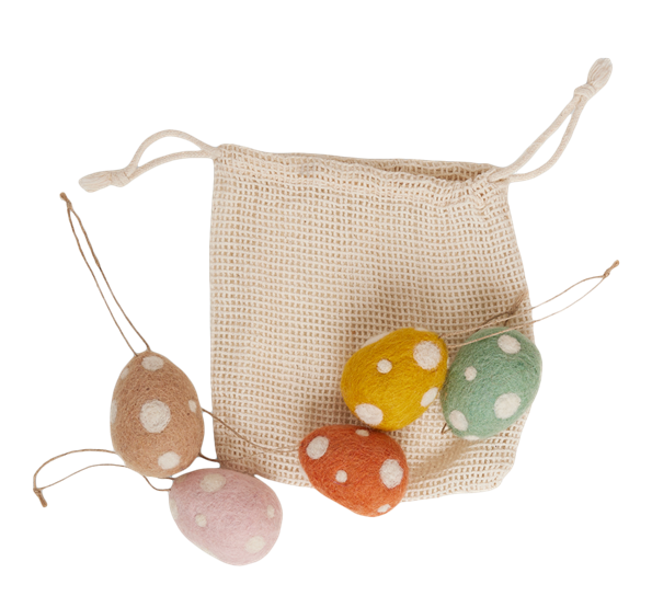 Ullegg små prikkete påskeegg 5-pk fra Und