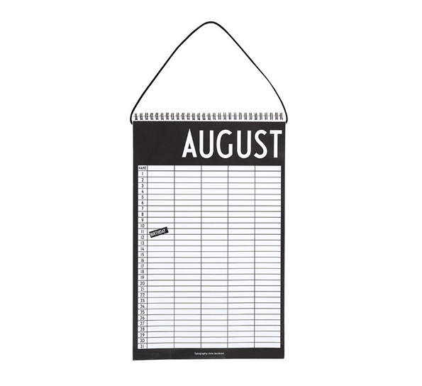 Monthly planner månedsplanlegger Design Letters