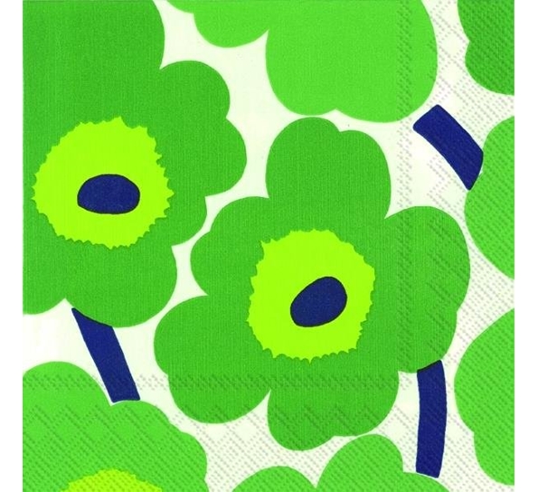 Marimekko Unikko grønne kaffeservietter Ihr