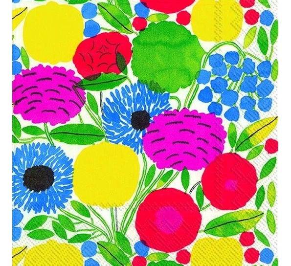 Marimekko Sitruunapuu rosa lunsjservietter Ihr