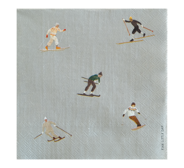 Skiers servietter 33x33 cm grå fra Fine Little Day