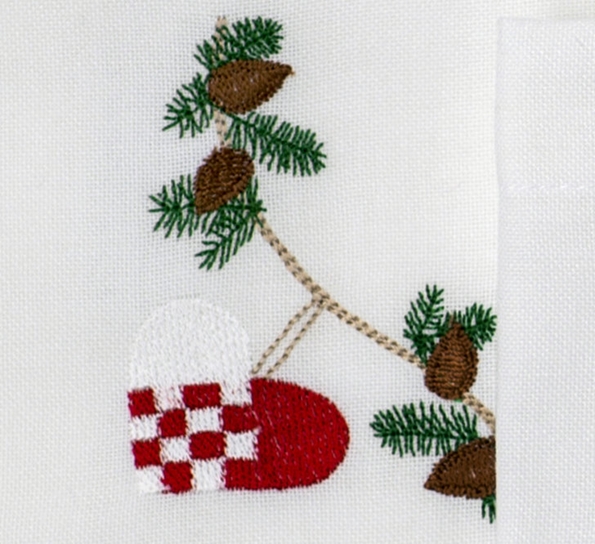 Juleserviett med julehjerte fra Langkilde & Søn