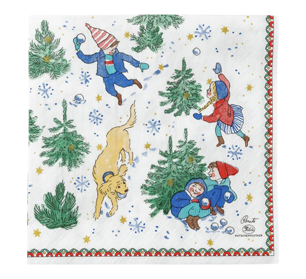 Weihnachtsspiele lunsjserviett 33x33 cm Ltd 2025 fra Hutschenreuther